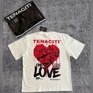 Men’s Tenaciti T-Shirt, One Love, Size Small, Oversized, NWT